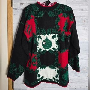 Vintage Festive Christmas Holiday Acrylic Pullover Sweater